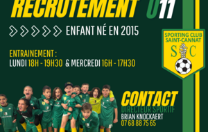 🚀⚽ UNE PLACE T’ATTEND EN U11 ! 🔰
