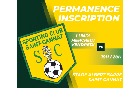  PERMANENCES INSCRIPTIONS – SAISON 2025/2026 