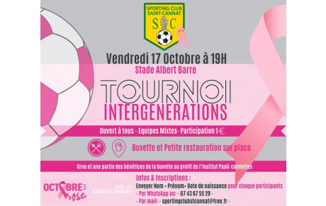 🎀⚽ TOURNOI INTERGÉNÉRATION OCTOBRE ROSE – SCSC 🔰