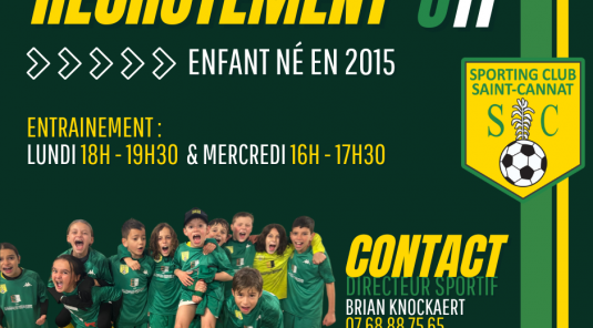 🚀⚽ UNE PLACE T’ATTEND EN U11 ! 🔰